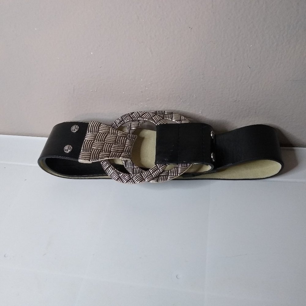Vintage Chico's Black And Silver 43" Belt
